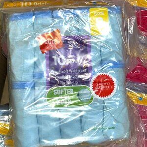 Hanes Girls’ Tagless Briefs – LOT 43 - 240 pcs – 24 packs (10 ea) – Sz 8 - NEW